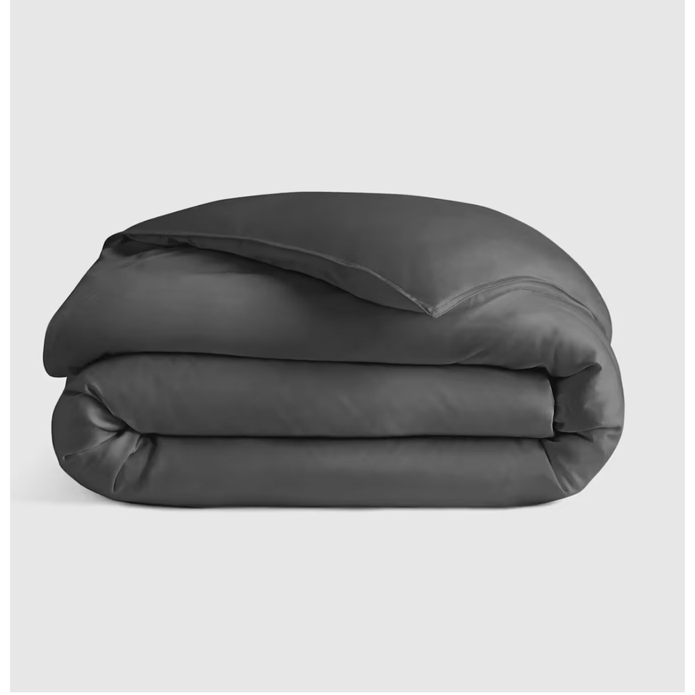 Quince Bamboo Duvet Cover Full/Queen Size Charcoal Gray DUVET COVER ONLY